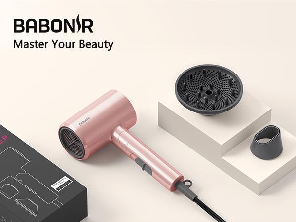 BABONIR Ionic Hair Dryer with 50M Negative Ions,Powerful 1875W Blow Dryer for Women & Men,Fast Drying,Travel Blow Dryer for Home,Salon,Lightweight,Foldable,Christmas Gifts Holiday Gift