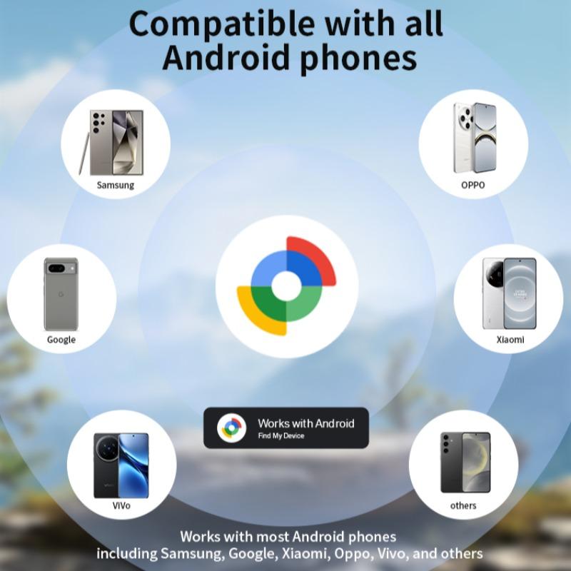 Rsh Tracker Smart Tag Lost Alarm Bundle Pack, Smart Tracking Tag, Compatible with Apple Find My/google Find HUB, Includes 4 Tags + Silicone Cases + Lanyards with iOS apple or Android phones