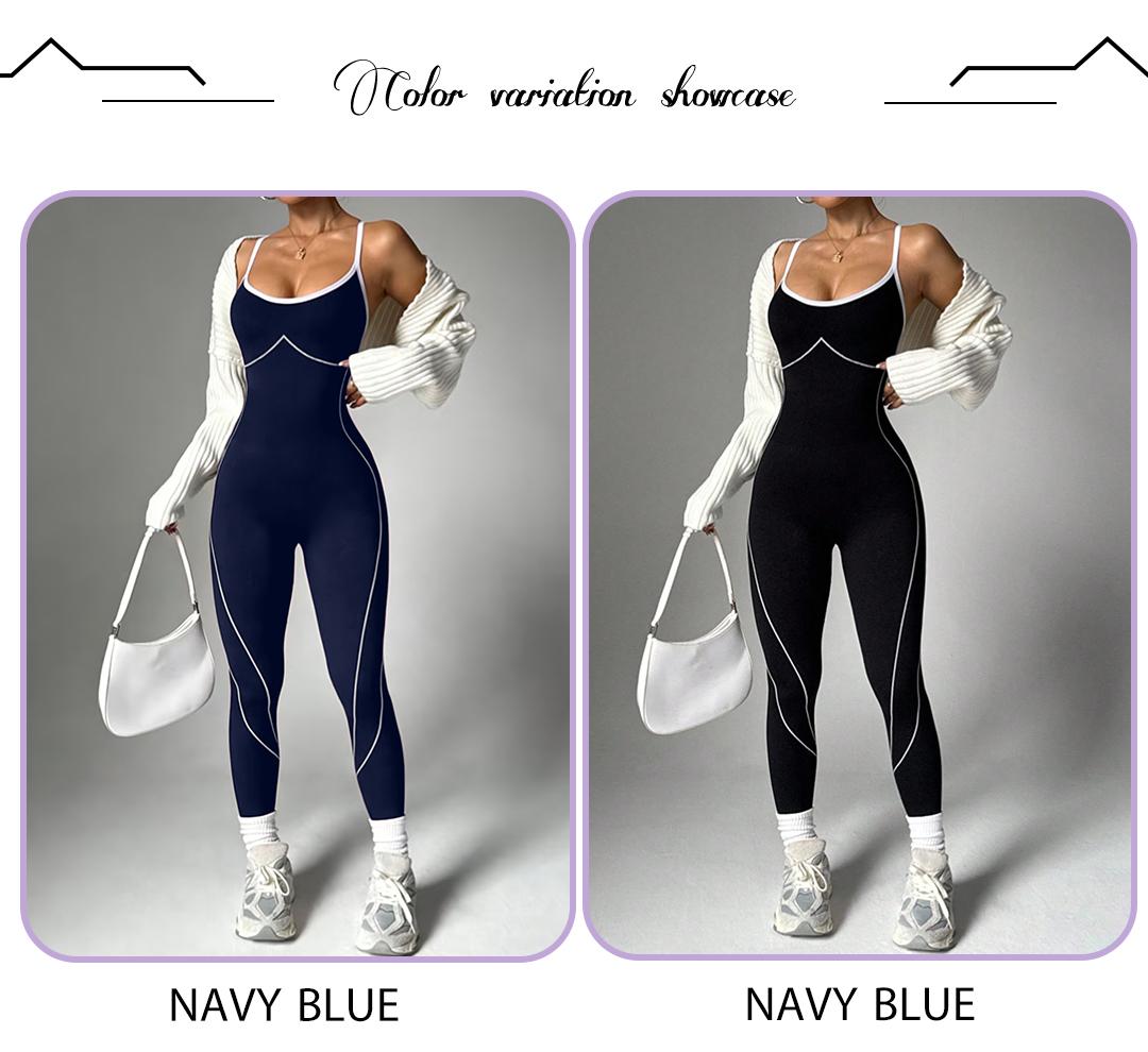 Seamless Knitted Women's Sportswear Jumpsuit, Tight Stretch Yoga, Casual Pilates Clothing for Daily Wear, Comfortable and Stylish