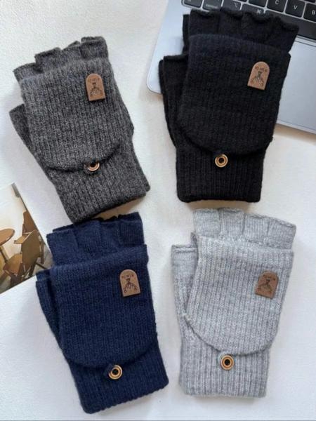 Comfortable Thick Knit Winter Gloves, Soft Breathable Touchscreen Compatible, Unisex Hand Wash Warm Outdoor & Daily Use Gloves