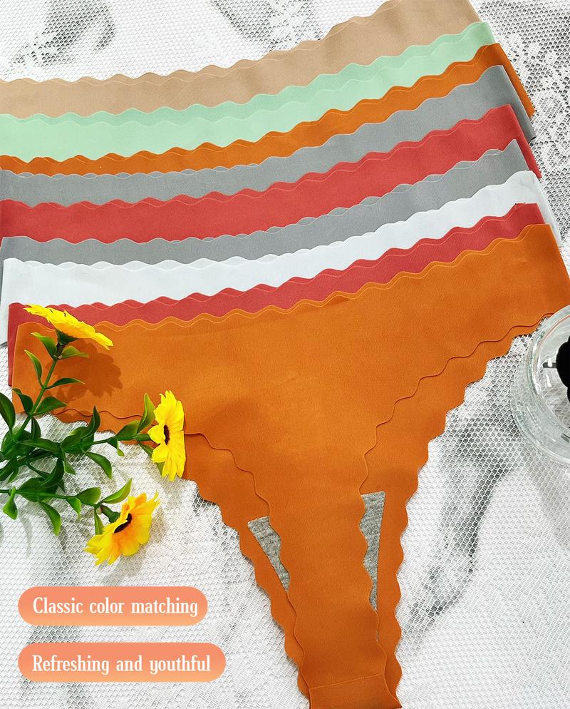 seamless panties, a summer must. In 10 colors likeblack, leopard print. 3D cut, fan edges, durable. Soft,icybreathable. Fit for dates & parties.M-XXL. Womenswear Comfort underwear thongs women's underwear collection