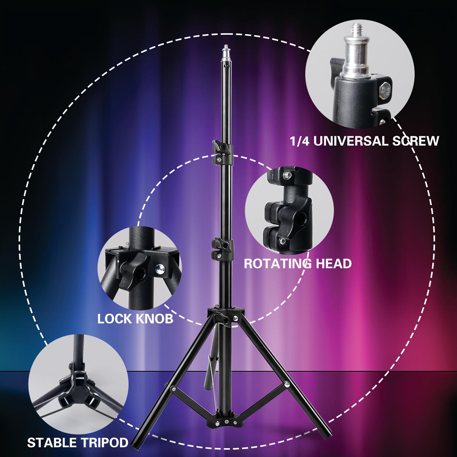 12" RGB Ring Light with Tripod Stand, Tripod for Phone with Light Adjustable 43.3" 110cm Height Floor & 360° Lighting, Video Light Tripod Stand Phone Mount for Photo iPhone Content Creation TikTok YouTube#springbreak