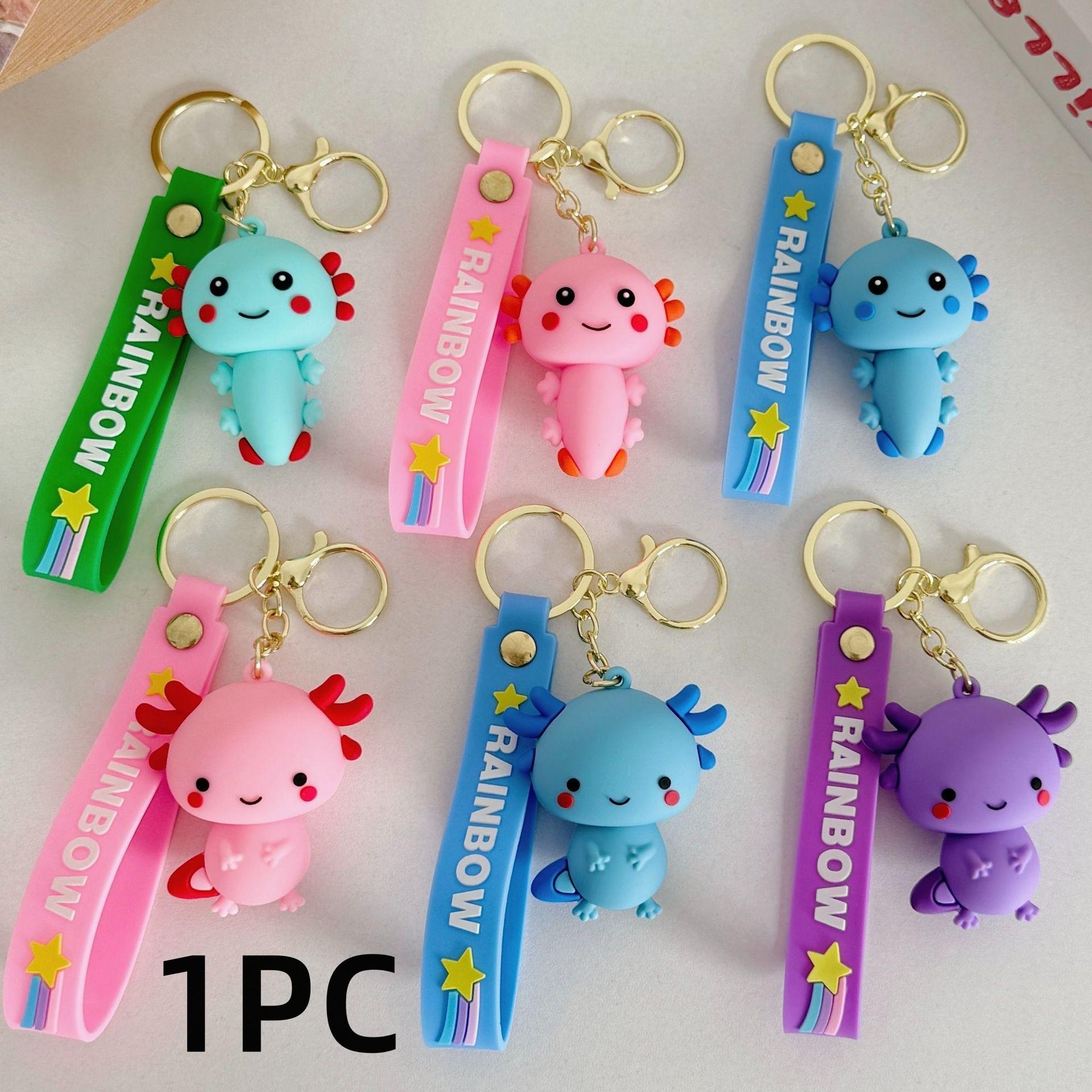 Cute Cartoon Dragon Keychain Pendant, Adorable Bag Charm, Couple Axolotl Figure, Perfect Gift for Lovers, Unique Accessory