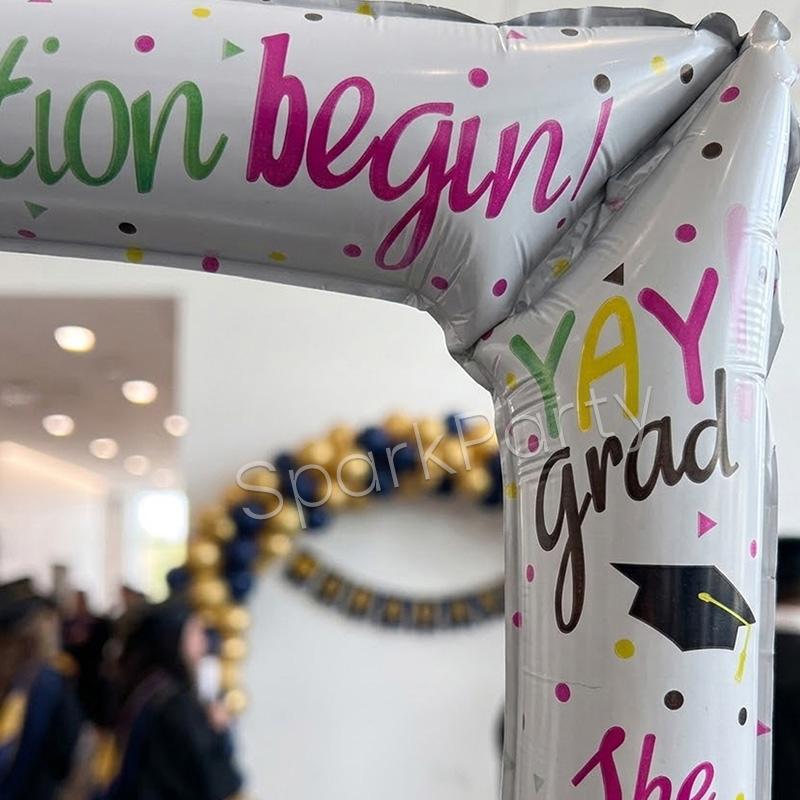 3pcs/set Graduation Frame Balloon Set, Perfect for 2026 Graduation Party Decor, Selfie Props, Celebration Banners, Aluminum Foil Balloons
