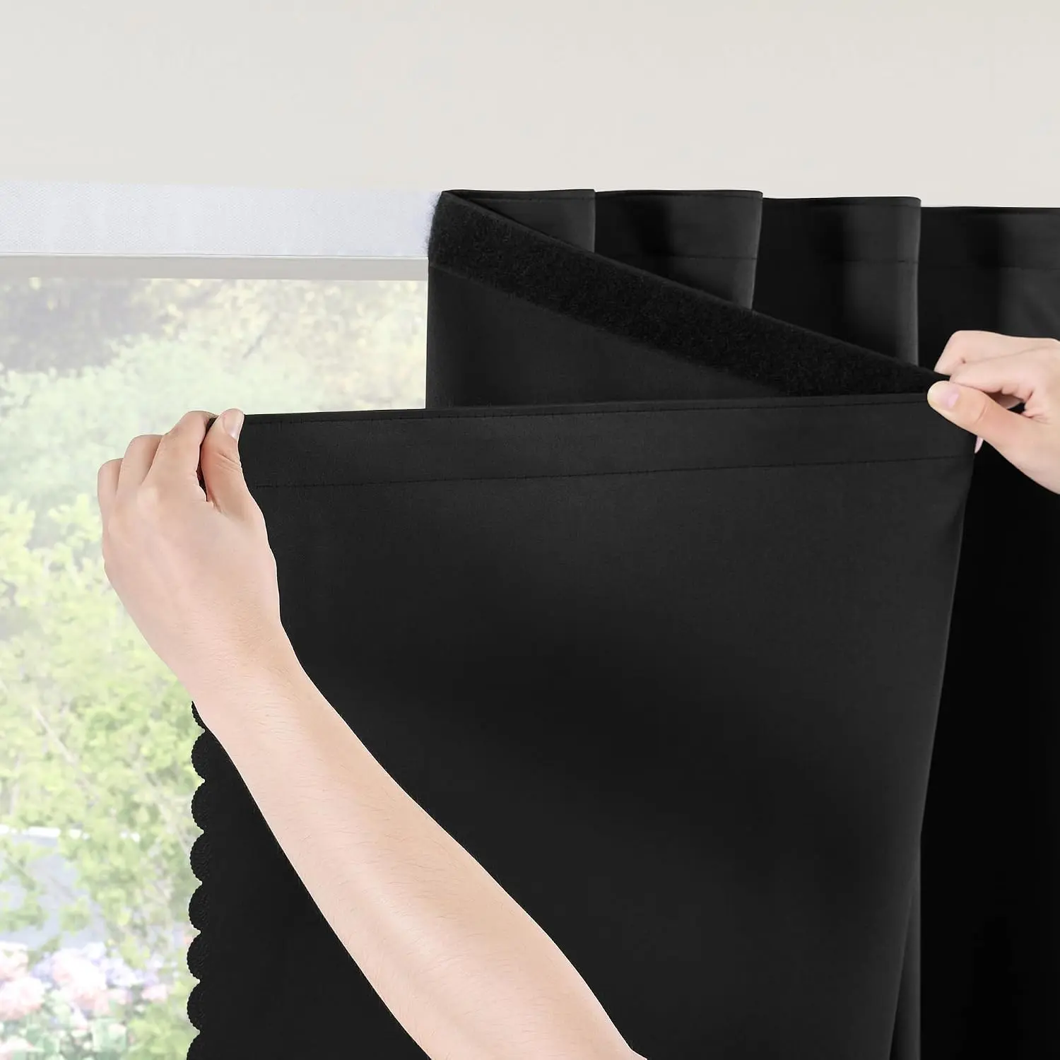 100% Blackout Curtains No for Bedroom with Tie Back