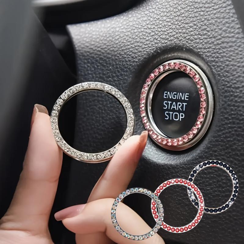 3pcs of Car One-Button Start Decorative Ring, Interior Decoration for Cars, Car Decorations
