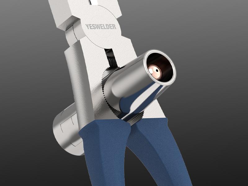 YESWELDER Professional 8" MIG Welding Pliers | Anti-Rust Carbon Steel Long Nose MIG Wire Cutting Pliers with Anti-Slip Handle