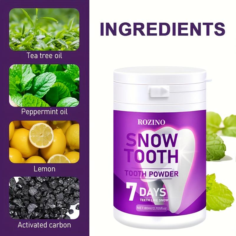 Rozino Snow Tooth Powder: 7 - Day Teeth Whitening for a Snow - White Smile