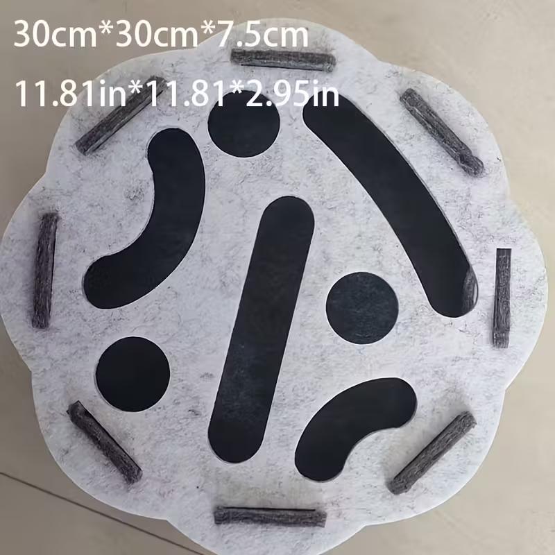 Interactive Cat Scratching Toy with Paw Print, Puzzle Box & Heavy-Duty Scratching Posts, No Battery Needed, Indoor Activity Center