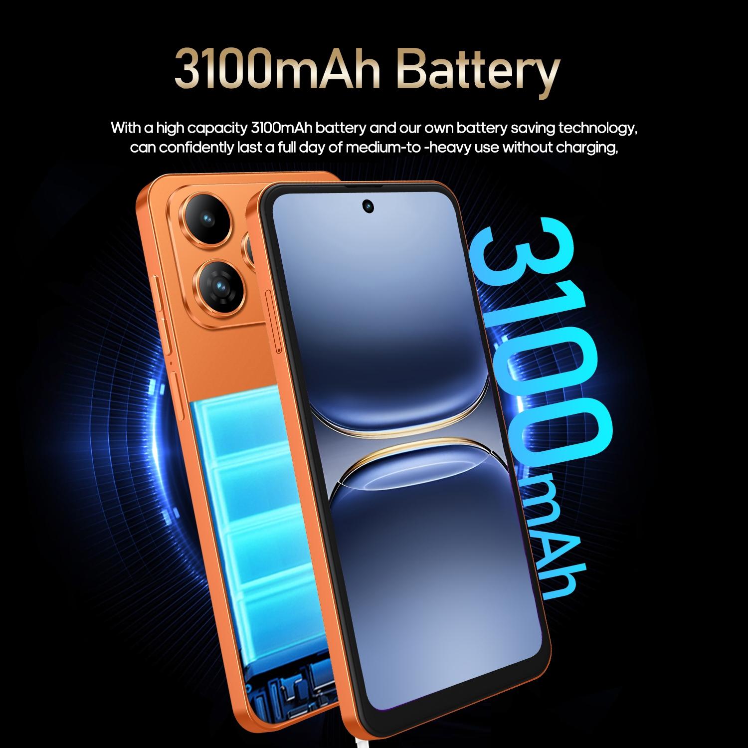 FUFFi M17 PRO Fashion Large Screen Smartphone, 6.56-Inch HD Screen, 4G Network, 2MP+2MP Camera, 3GB RAM, 32GB ROM, 3100mAh Battery, Dual SIM Dual Standby, Android 10.0