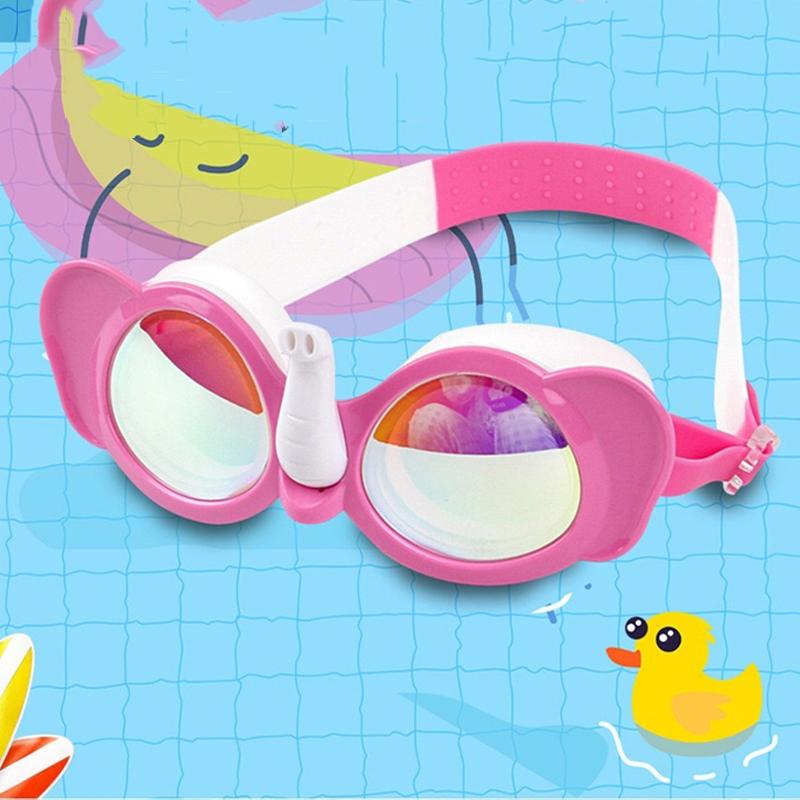 Swimming Goggles with Nose Clip & Earplugs, Waterproof Anti-fog HD Swimming Goggles, Swimming Equipment for Pool Beach Summer