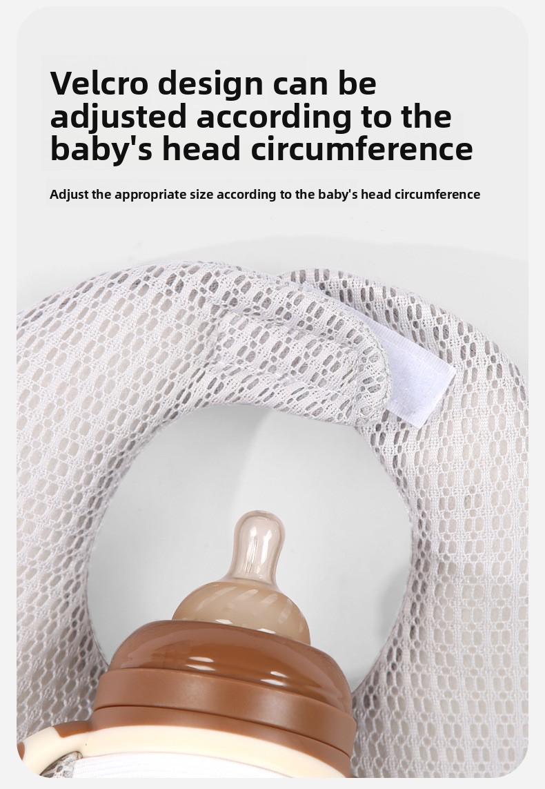 Langkes Baby Automatic Feeding Pillow Newborn Anti Spit Up Nursing Cushion Hands Free Bottle Holder for Infant Self Feeding Milk Bottle Fixing Support Multifunctional Baby Feeding Assistant