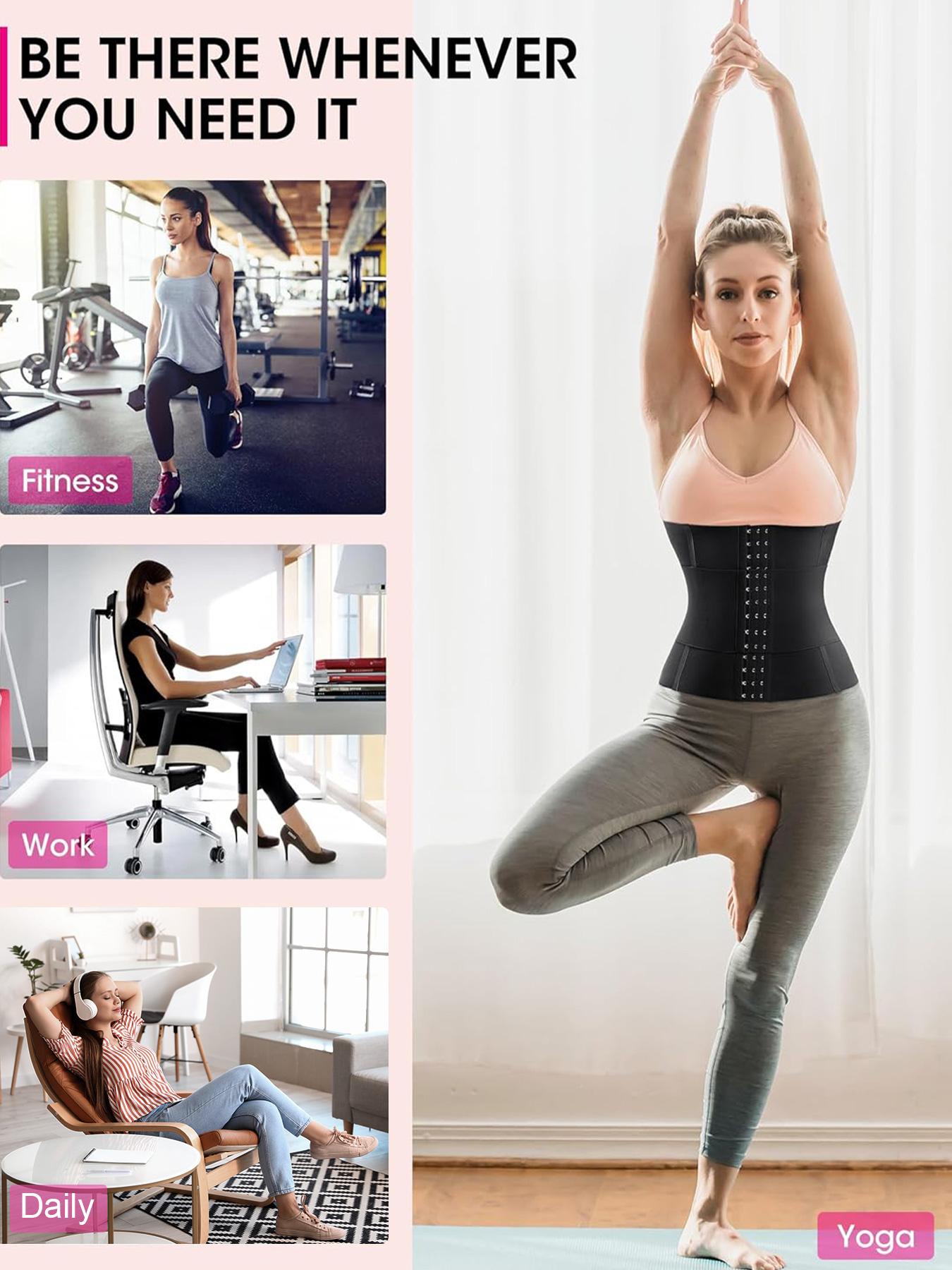 Women's Shapewear Waist Trainer Belt, High Waist Shaping, Adjustable Three-Panel Design, Front Buckle Closure, Slimming & Supportive, Ideal for Daily Wear