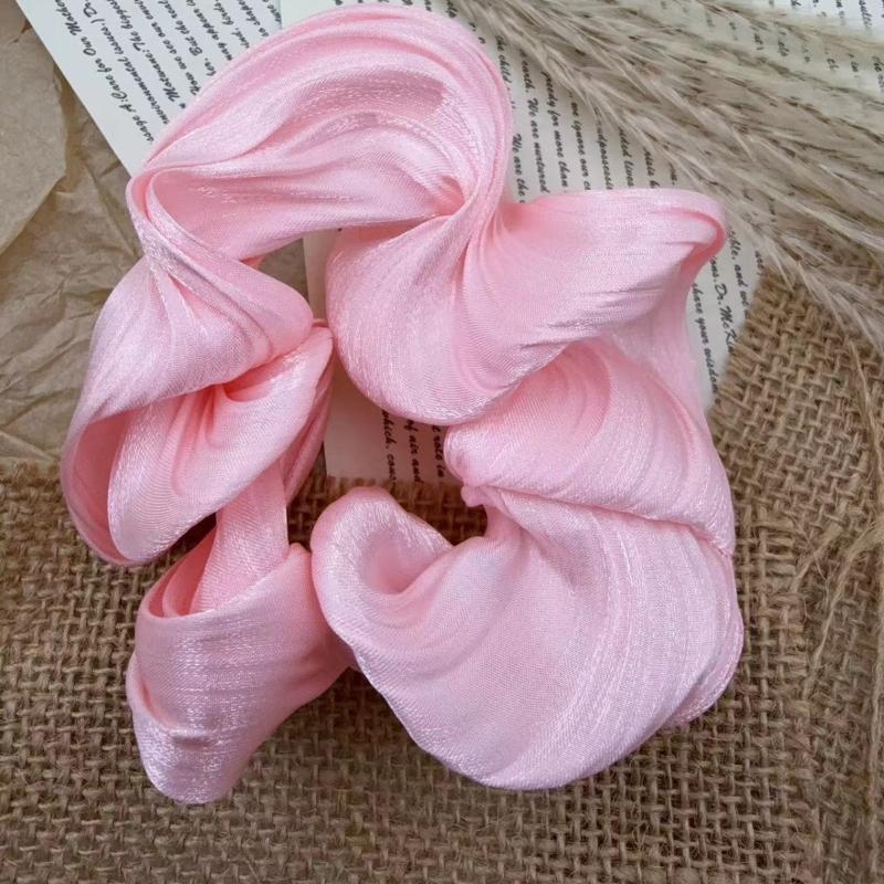 4Pcs Cream Puff Hair Scrunchies, Cute Fairy Forest Style Hair Ties for Women, Sweet Hair Accessories for Camping, Picnics, Parties & Holiday Gifts