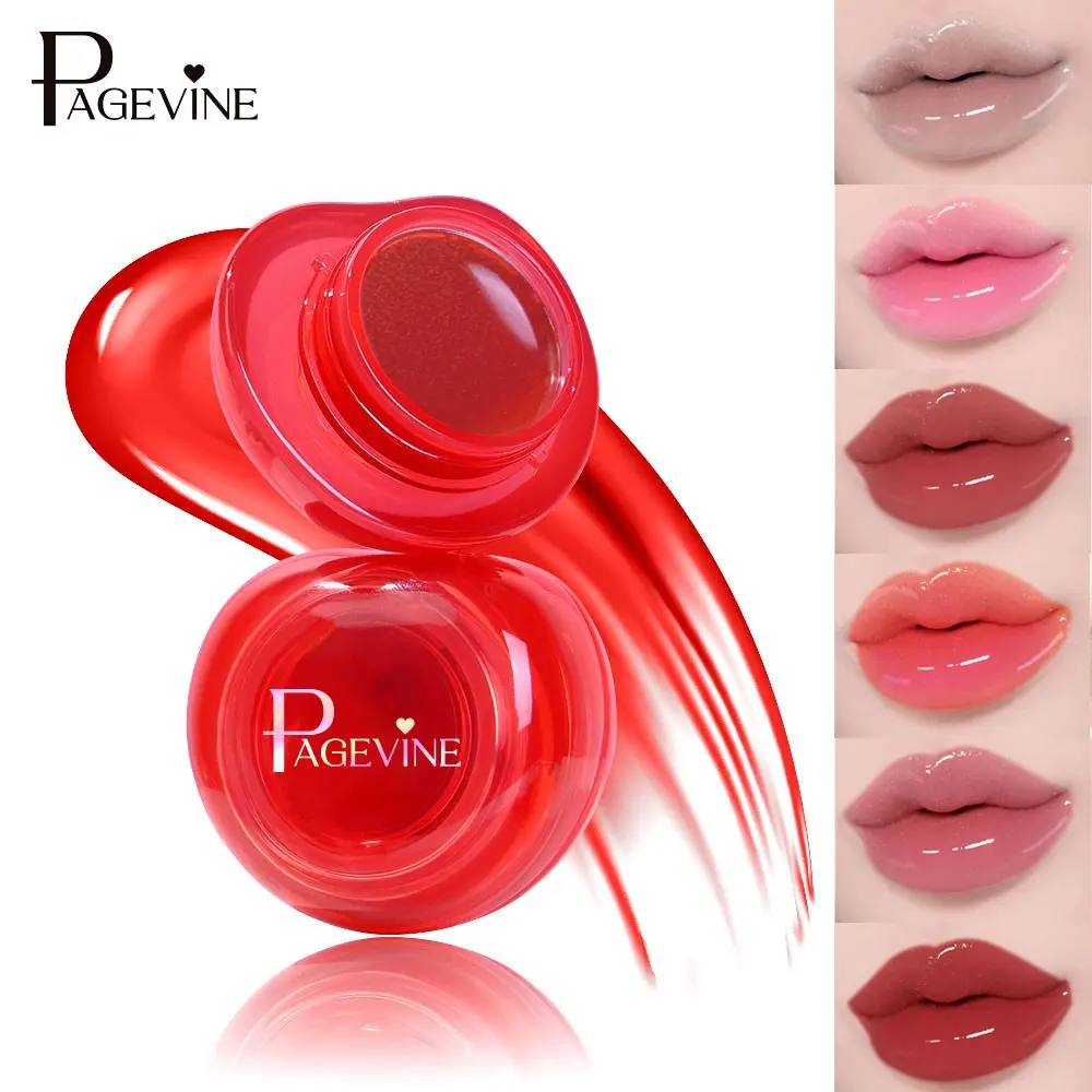 Page Vine Crystal Jelly Lip Blush Balm, Mirror Finish Hydrating Long-Lasting Makeup, Youthful Lip Gloss Highlighter Cheek Color