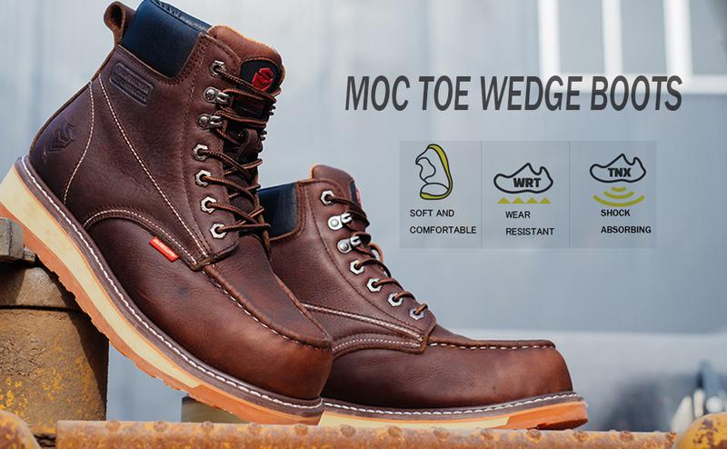 SUREWAY 6” Mens Heavy Duty Soft/Steel/Composite Toe Work Boots for Men,Comfortable & Durable,Goodyear Welt,Full Grain Leather,Oil/Slip Resistant,Wedge Moc Toe Industrial Construction Boots/Shoes SUREWAY 6” Mens Heavy Duty Soft/Steel/Composite Toe Work Boots for Men,Comfortable & Durable,Goodyear Welt,Full Grain Leather,Oil/Slip Resistant,Wedge Moc Toe Industrial Construction Boots/Shoes