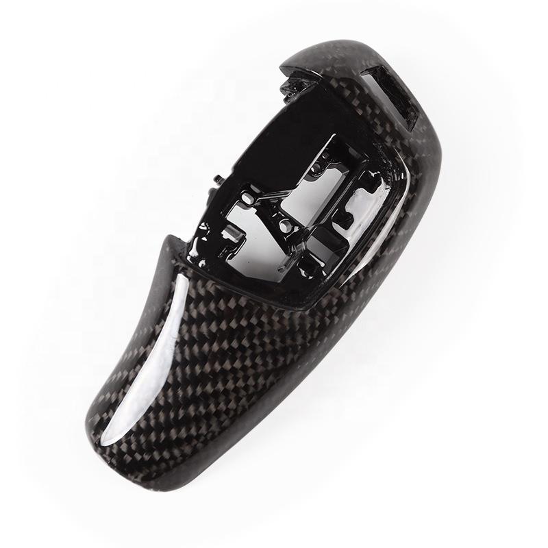 High End Real Carbon Fiber Gear Shift Knob Cover for BMW 3 5GT 6 7 Series F30 F31 F32 F10 Interior Styling Trim