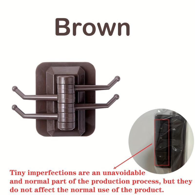 4-Arm Swivel Hook Towel Rack | Heavy-Duty Adhesive Bathroom Wall Organizer | Drill-Free, Nail-Free, Residue-Free | New Design