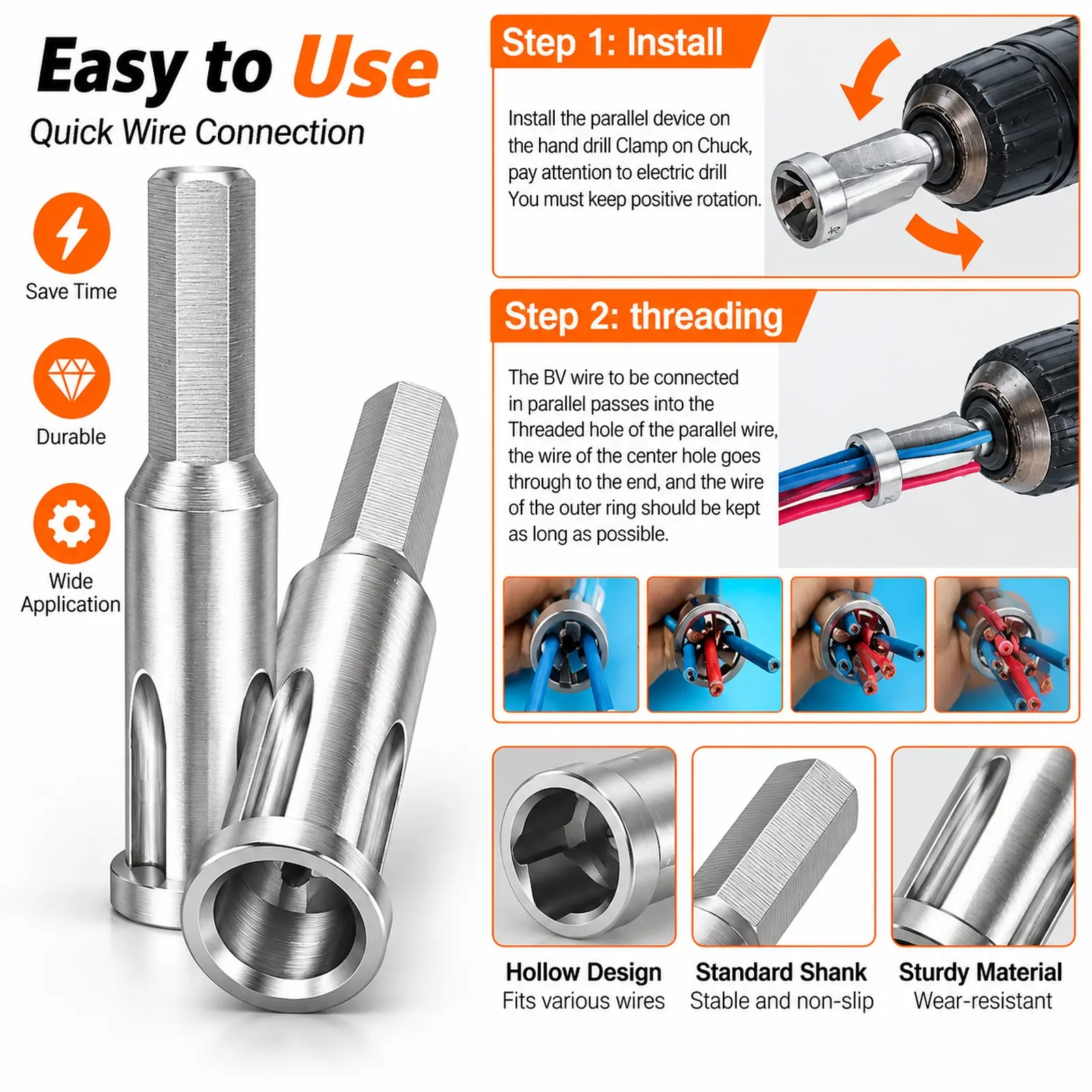 4.0mm² 5-Core Quick Connect Wire Terminal, Easy Wiring Connector for Multi Wire Harness, Electrical Installation Accessory.