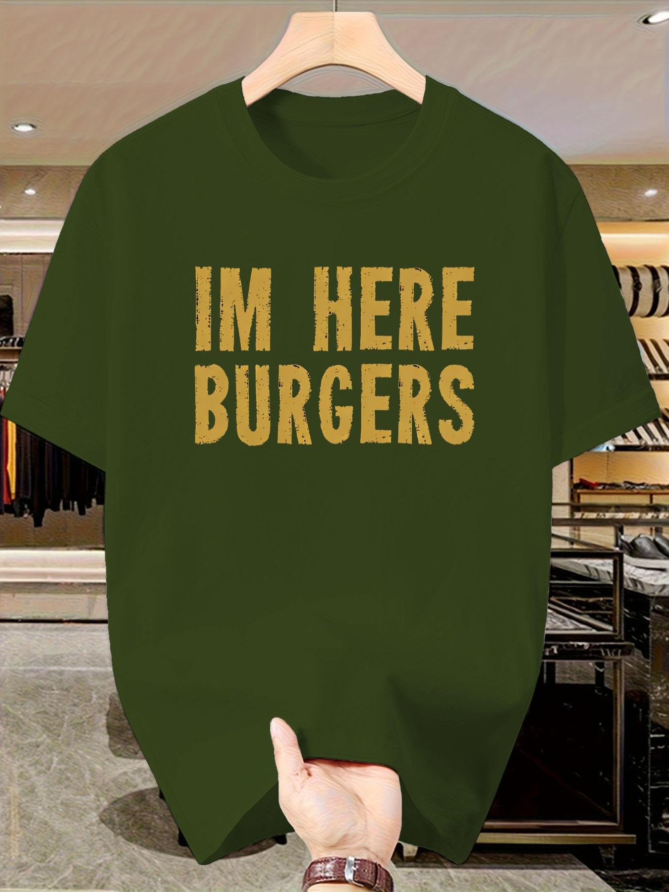 2026 Summer New! Burger T-Shirt for Food Lovers, Versatile and Stylish, Perfect Gift for Friends/boyfriend, Casual Short Sleeve Top
