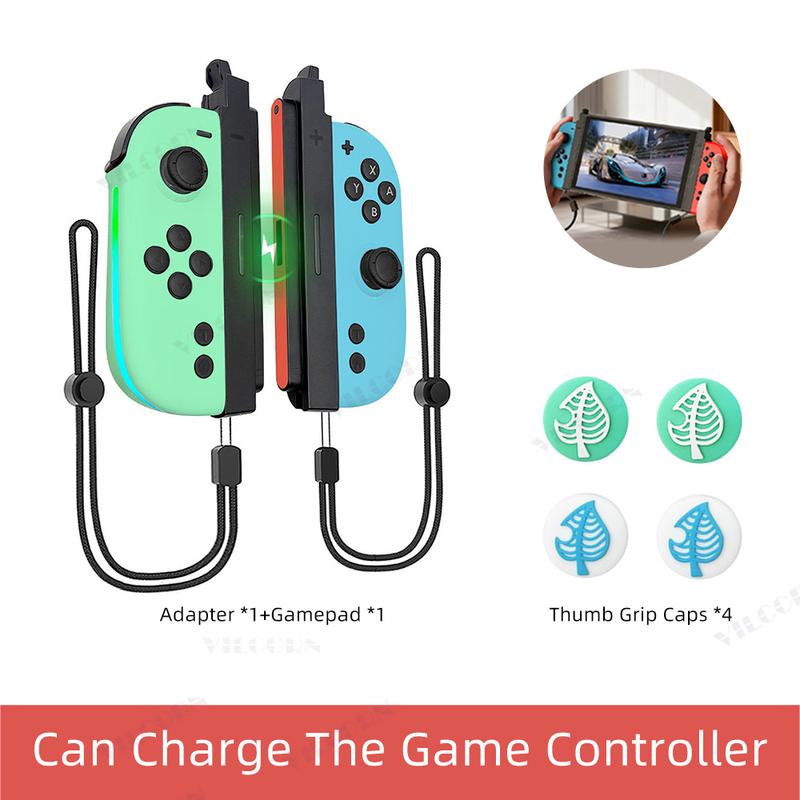 Magnetic RGB Joycons Game Controller for Switch 2 Joypad with Wrist Strap NS2 Gaming Joycon Lanyard Grip Switch Accessories