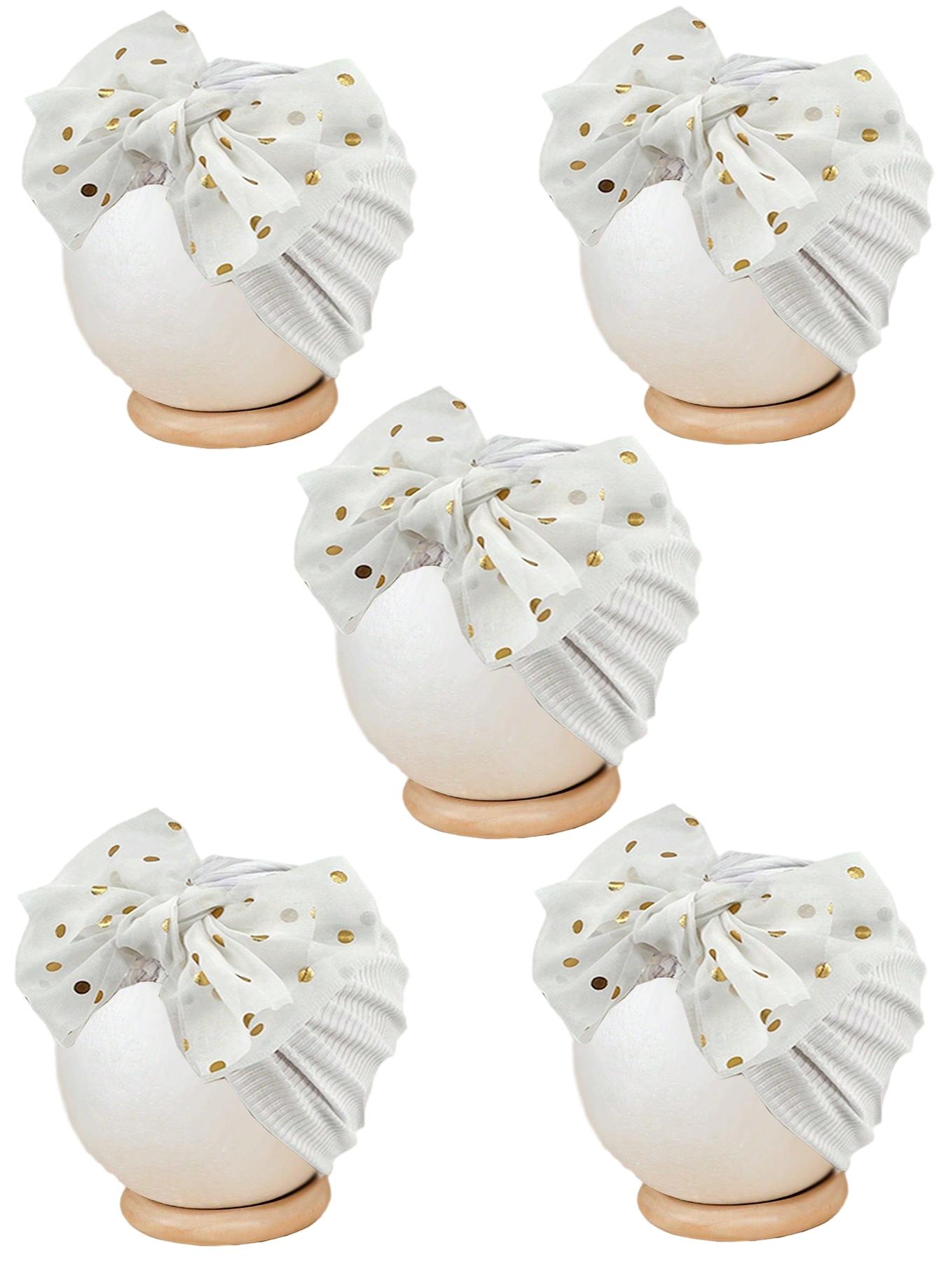 5-piece set of candy-colored cute baby headbands, princess girl hair accessories, suitable daily and all-season wear, with fashionable knot design