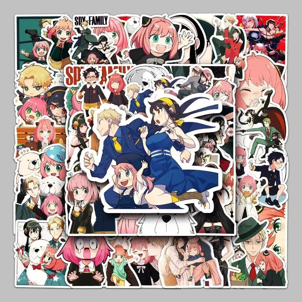 50pcs Anime SPY×FAMILY Graffiti Stickers Suitcase Stationery Laptop Computer Guitar Cell Phone DIY Decorate Decals