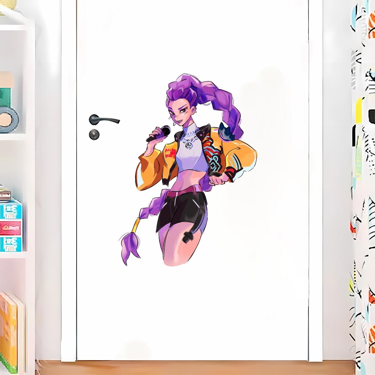 Large Cartoon Wall Sticker, Anime Sticker, Decorative Sticker, Self-Adhesive Door Decal, Multiple Sizes, Indoor Decor for Bedroom, Living Room, Birthday Party Gift