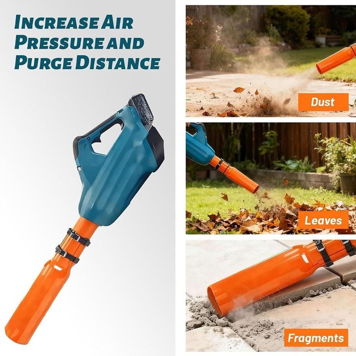 BASIC SUPPLY Leaf Blower Air Booster – Universal High-Flow Nozzle Attachment for Leaf Blowers, Boosts Air Speed & Efficiency, Weather-Resistant Yard Cleaning Tool Fits 2–4 Inch Blower Nozzles