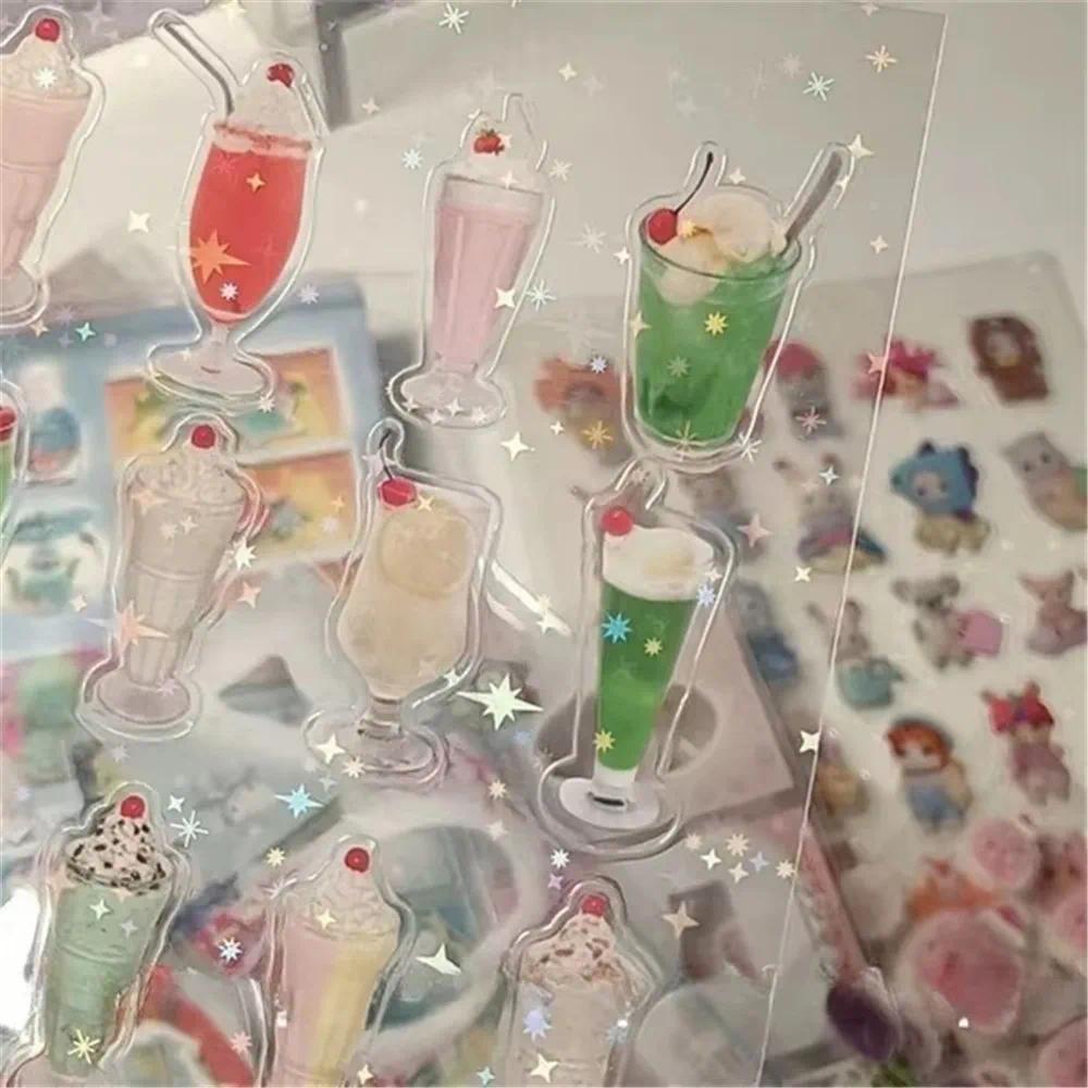 100 Sheets Non-repetitive Y2K Random Cute Glitter Sticker for Phone Luggage Journal Sticker Kawaii Decoration Sticker Gift, Vintage, Smartphone