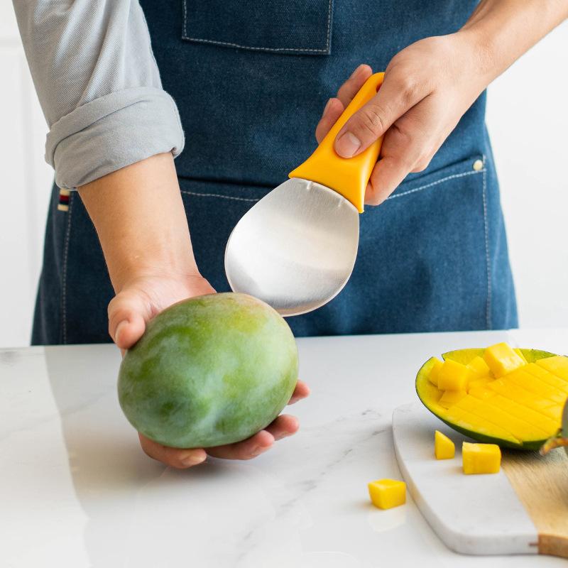 Mango Meat Separator Tool, Multifunctional Mango Knife, Fruit Slicer, Food Grade Non-Toxic, Essential Kitchen Gadget for Home & Restaurant