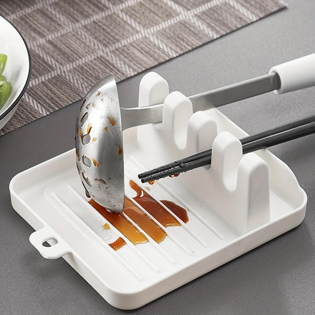 Creative Kitchen Utensil Holder, Home Soup Spoon Mat, Chopstick Pot Lid Storage Rack, Countertop Spatula Spoon Organizer, Kitchenware