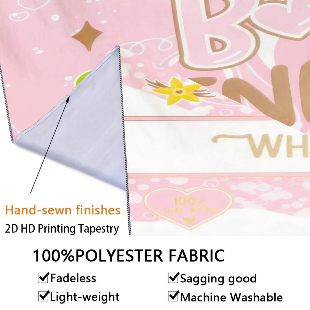 Y2K Bad B*tch Energy Tapestry, Cute Print Wall Hanging Tapestries, Sweet & Cool Style Backdrop Decor, Soft Colorful Wall Blanket for Bedroom Dorm Living Room, Perfect Gift