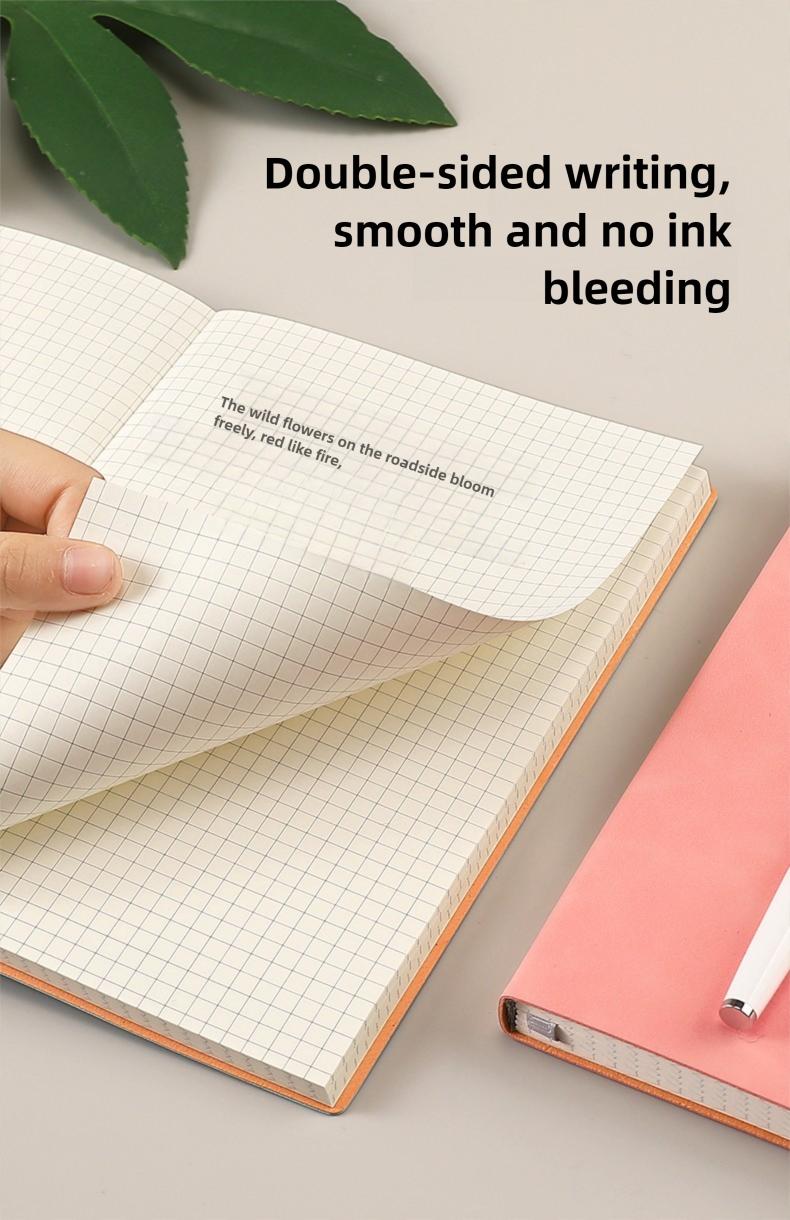 A5 Grid Notebook, Multifunctional Graph Paper Journal, Ideal for Students, Math & Engineering, Drawing Sketchbook, Writing School Supplies, Durable Drawing Notebook