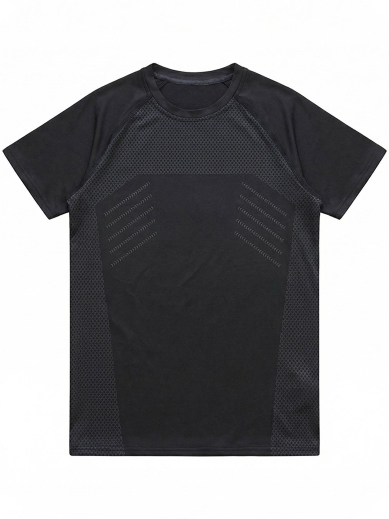 New Men's Fitness Top, Sporty T-Shirt, Tight Fit, High Elasticity, Training Gear, Short Sleeve, Cycling Wear, Men's Workout Clothes