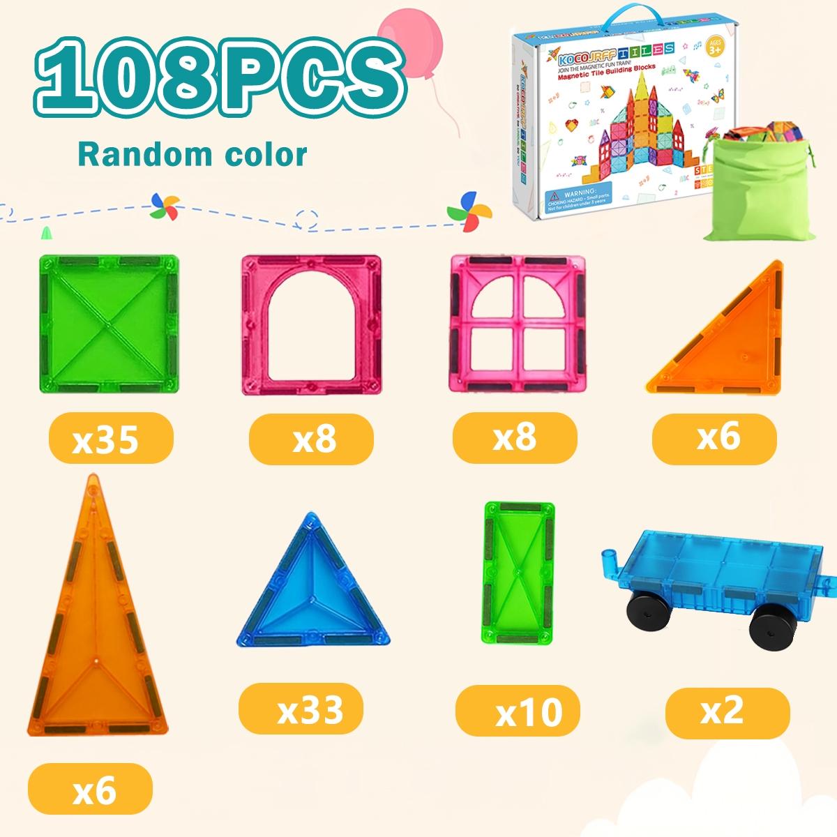 Magnetic Building Blocks Toy Set, Magnetic Tiles Stacking, Stackable Construction & Puzzle Pieces, Small Size Creative Playset, Perfect Christmas/new Year Gift