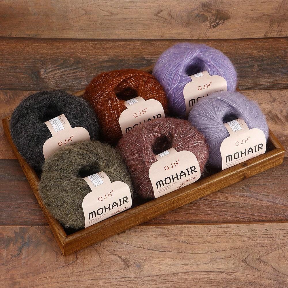2pcs High Quality Soft & Warm Mohair Blend Yarn, Ideal for DIY Hand Knitting & Crocheting Elegant Sweaters, Shawls, Scarves