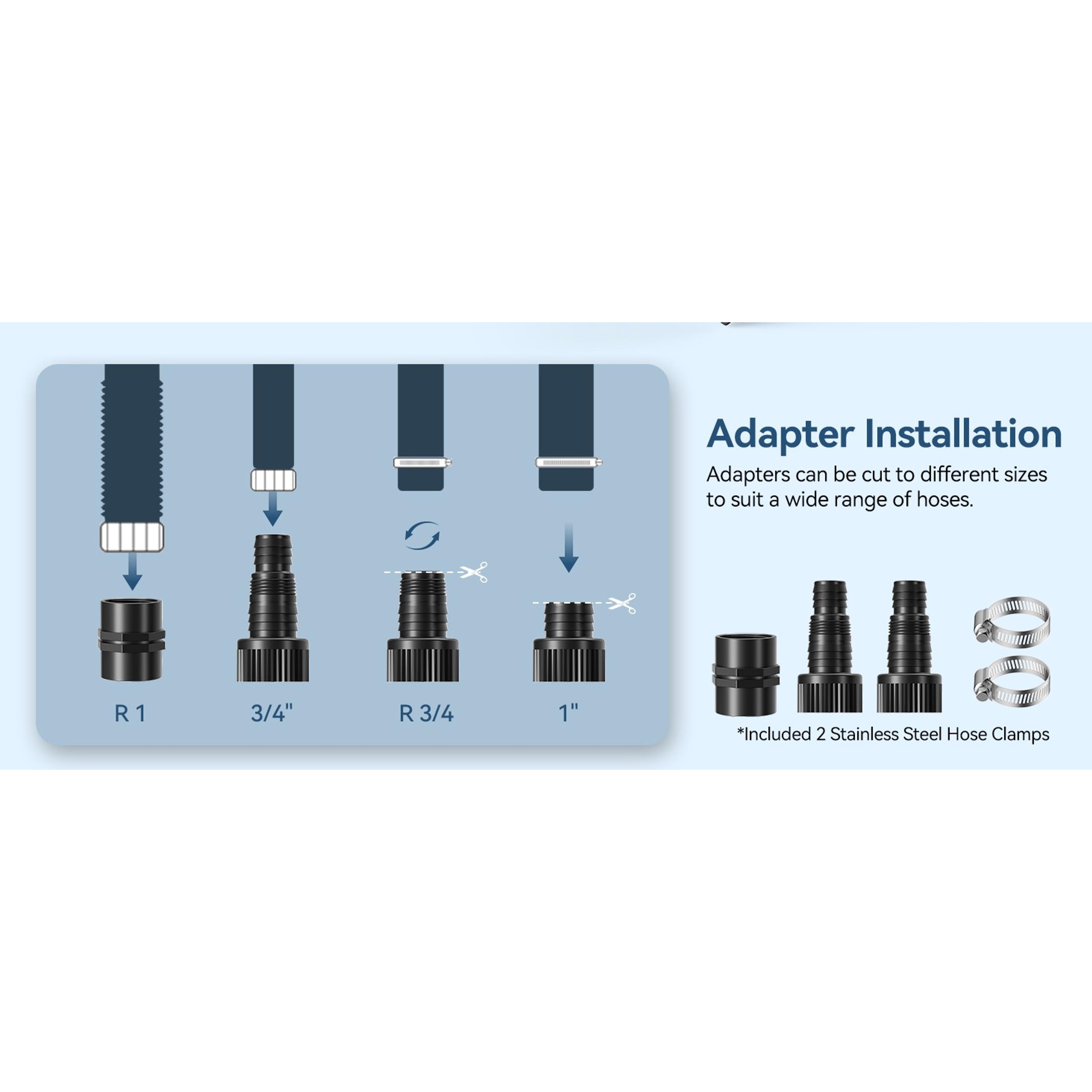 Water Pond Pump Set - 850GPH Submersible Adjustable Fountain & Waterfall Pump, 46W Powerful Motor, 2 Installation Options with Filter Bag & 20.3ft Power Cord for Outdoor Pond Aquarium Water Pond Pump Set - 850GPH Submersible Adjustable Fountain & Waterfall Pump, 46W Powerful Motor, 2 Installation Options with Filter Bag & 20.3ft Power Cord for Outdoor Pond Aquarium