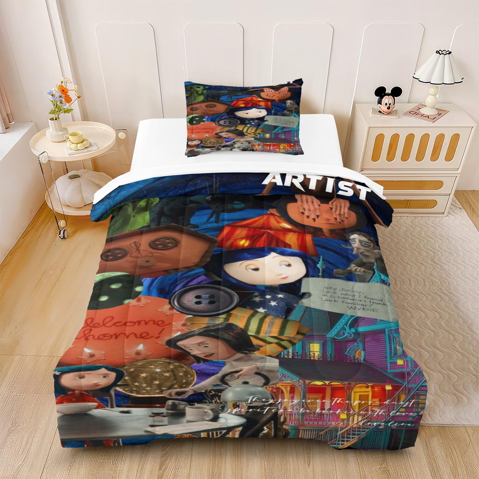 Caroline Pattern Decorative Bedding Set, Including 1 Blanket And 1 Or 2 Pillowcases Without Pillowcases, Suitable For Teenage And Adult Bedroom Bedding