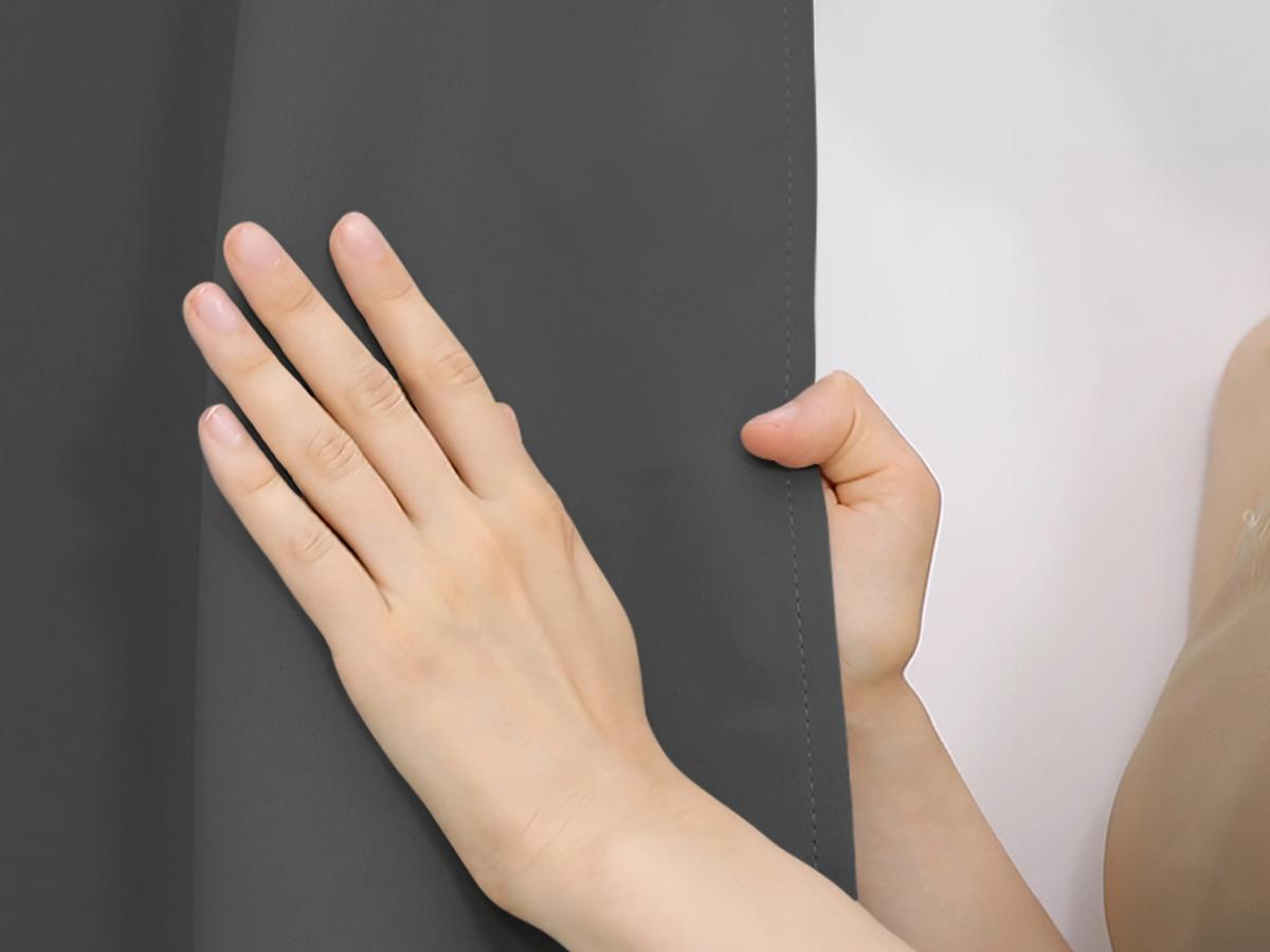 Easy-Going Blackout Curtains for Bedroom, Solid Thermal Insulated Grommet and Noise Reduction Window Drapes, Room Darkening Curtains for Living Room, 2 Panels