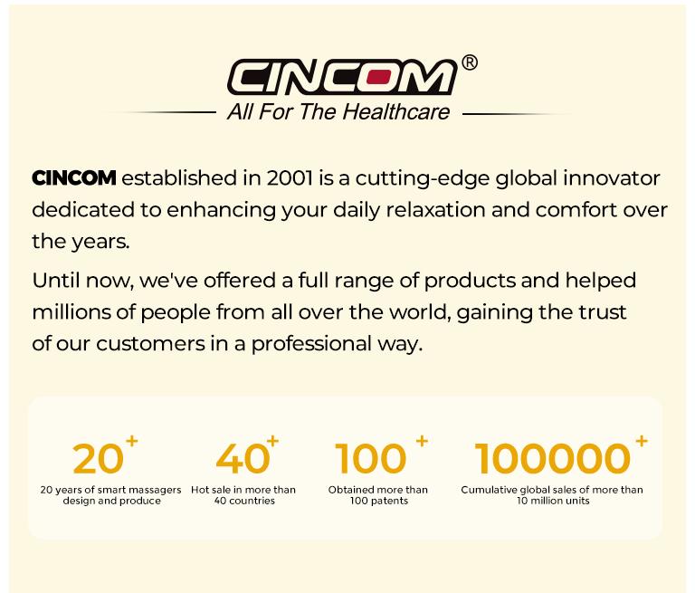 CINCOM Wireless Leg Massager with Heating, Calf Airbags, Multiple Modes, and Intensity Levels for Optimal Relaxation – A Thoughtful Gift for Any Occasion