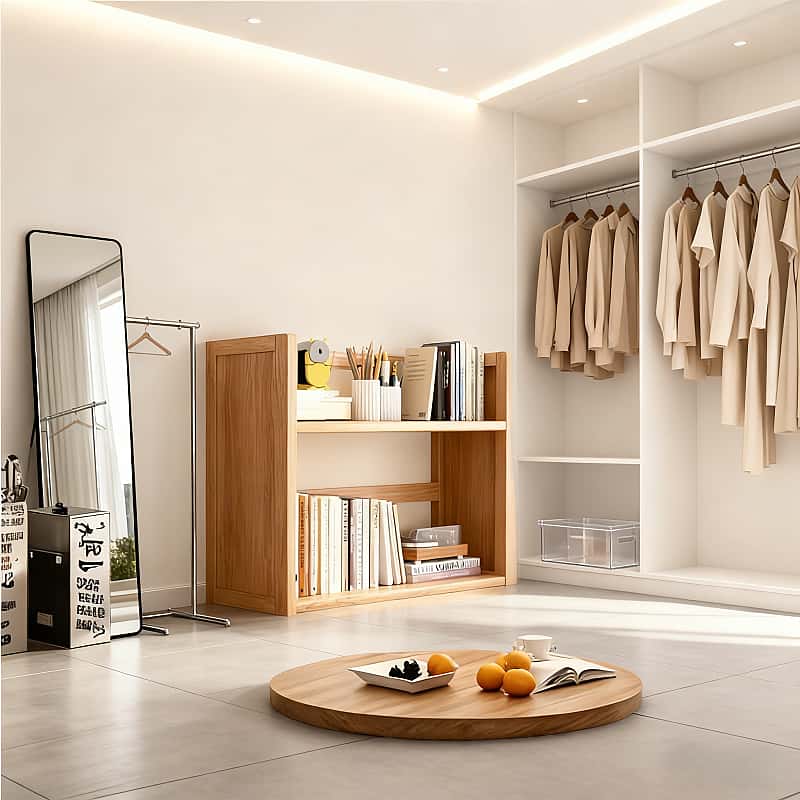 Multi-Layer Wood Bookshelf with Reinforced Back Panel, Space-Saving Storage Rack for Dormitory, Office, Home, Easy Assembly, Durable Design, Home Office Furniture