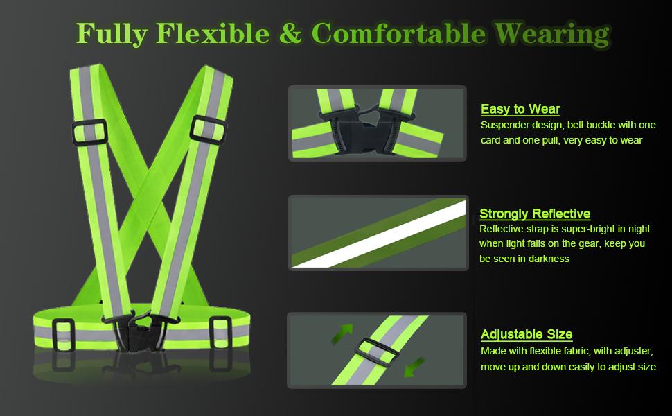 Reflective Safety Vest (2pcs) - High Visibility Vest Adjustable Straps for Outdoor Jogging, Cycling, Walking and Riding,TikTokShopBlackFriday