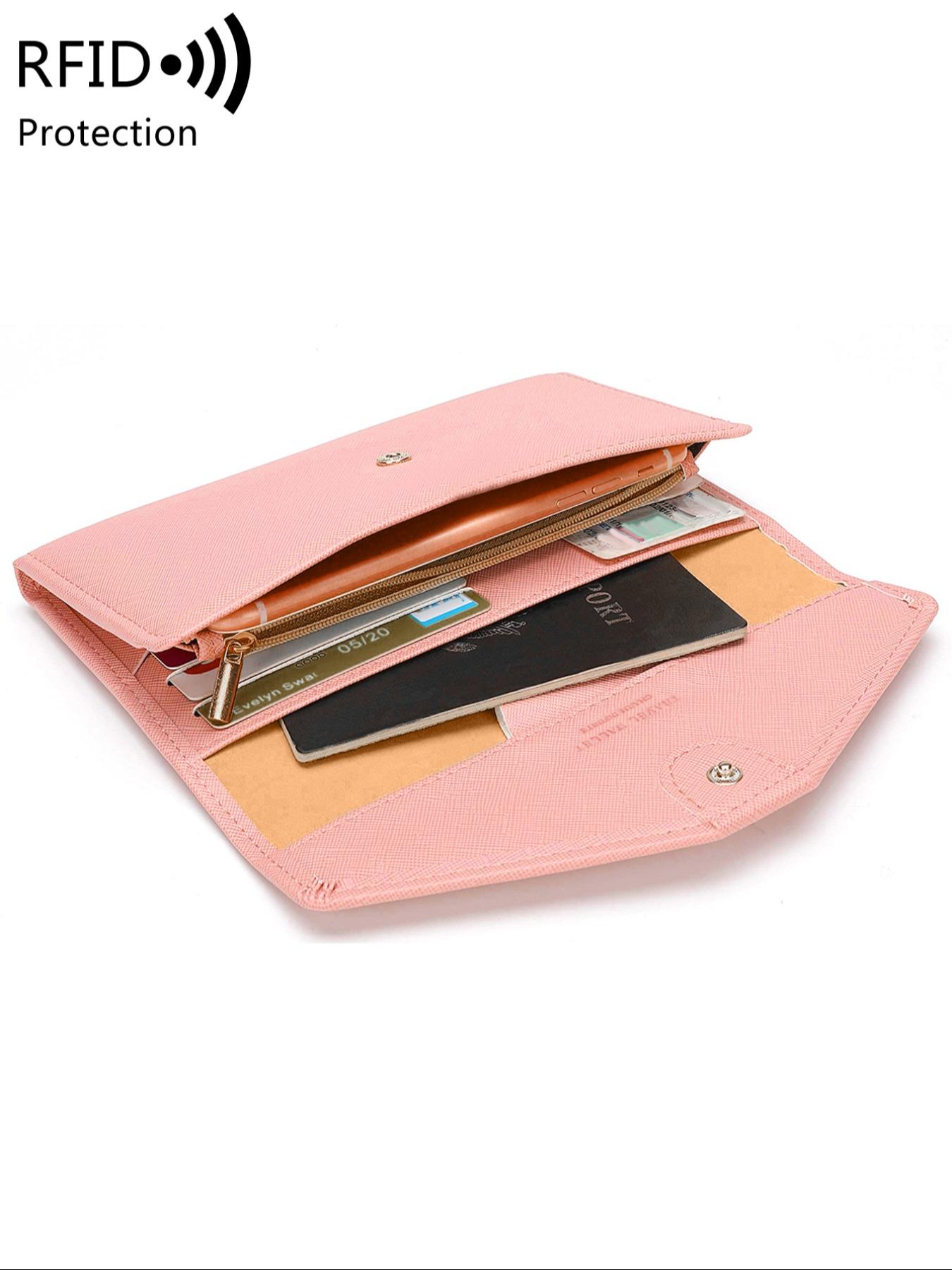 Women's Fashionable Multi Card Slot Credit Card Organizer Card Holder, Casual Minimalist Plain Color RFID Protection Wallet with Rfid Card Slots, Simple All-match Wallet for Daily Life