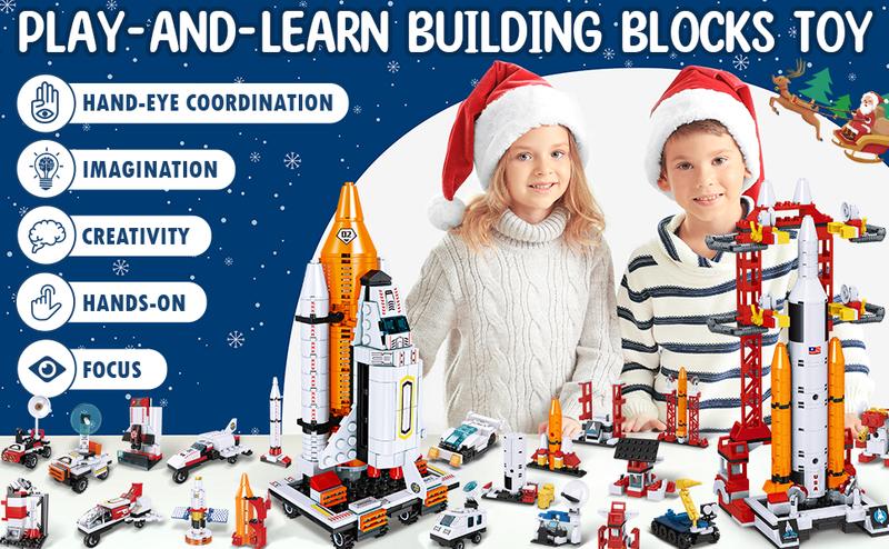 Advent Calendar 2025, 24 Days STEM Surprise puzzle blocks 12-in-1 Christmas Gift Box