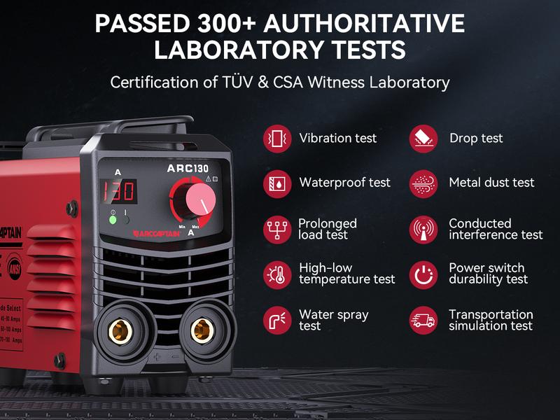 ARCCAPTAIN 130Amp 110V Mini Stick Welder, ARC130 DC IGBT Inverter Arc Welding Machine, Digital Display Portable MMA Welder with Hot Start, Arc Force, Anti-Stick, IGBT Inverter Welder
