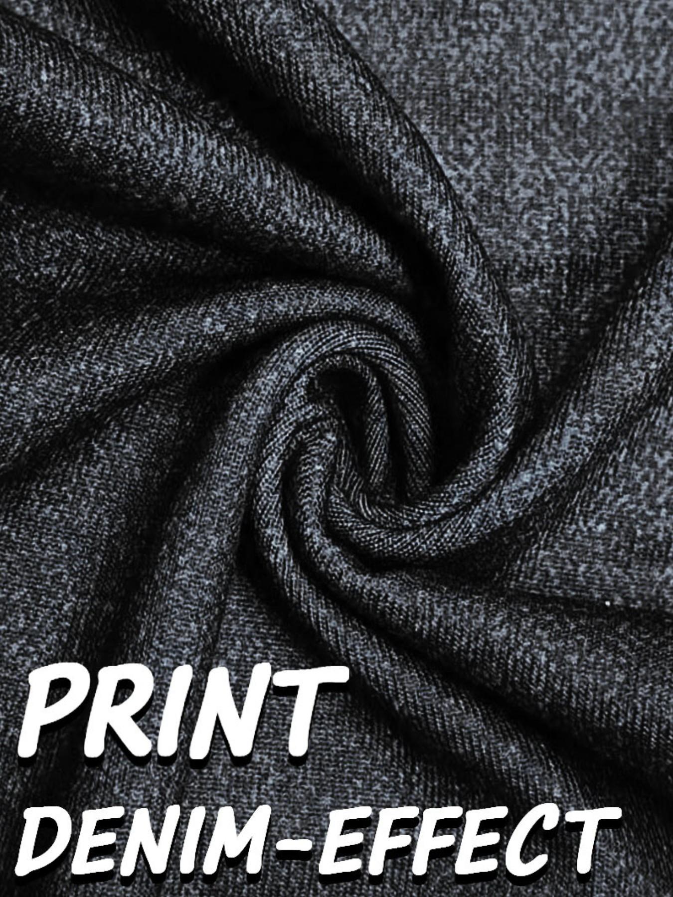 Women's Printed Skinny Pants Non-Denim Fabric, Faux Denim Bottoms, Five-Pocket Design, All Season Wear, Comfortable & Stylish