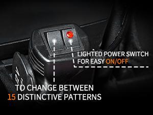 Nilight Blue White 48LED Visor Strobe Lights Interior Windshield Warning Lights Super Bright LED Strobe Lights