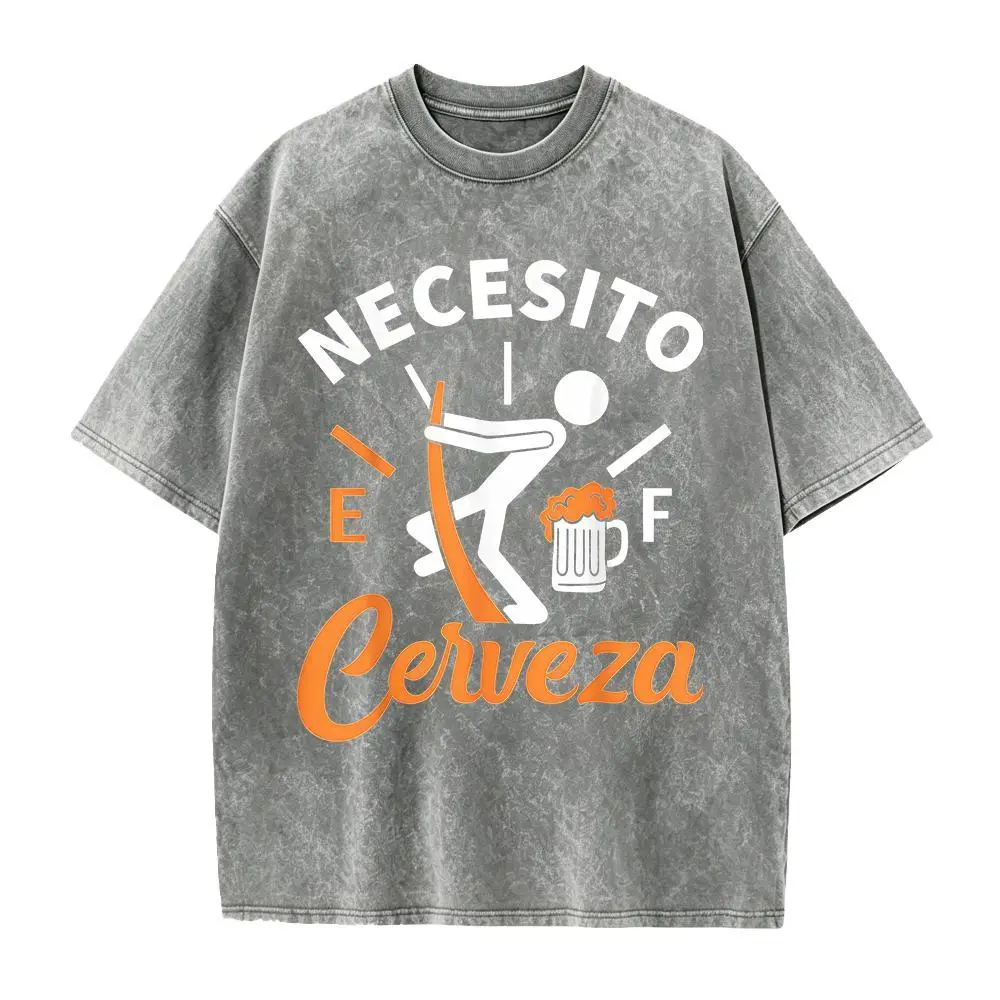 100% Cotton Necesito Cerveza - I Need Beer Funny Beer Lover T-Shirt Elastic Classic