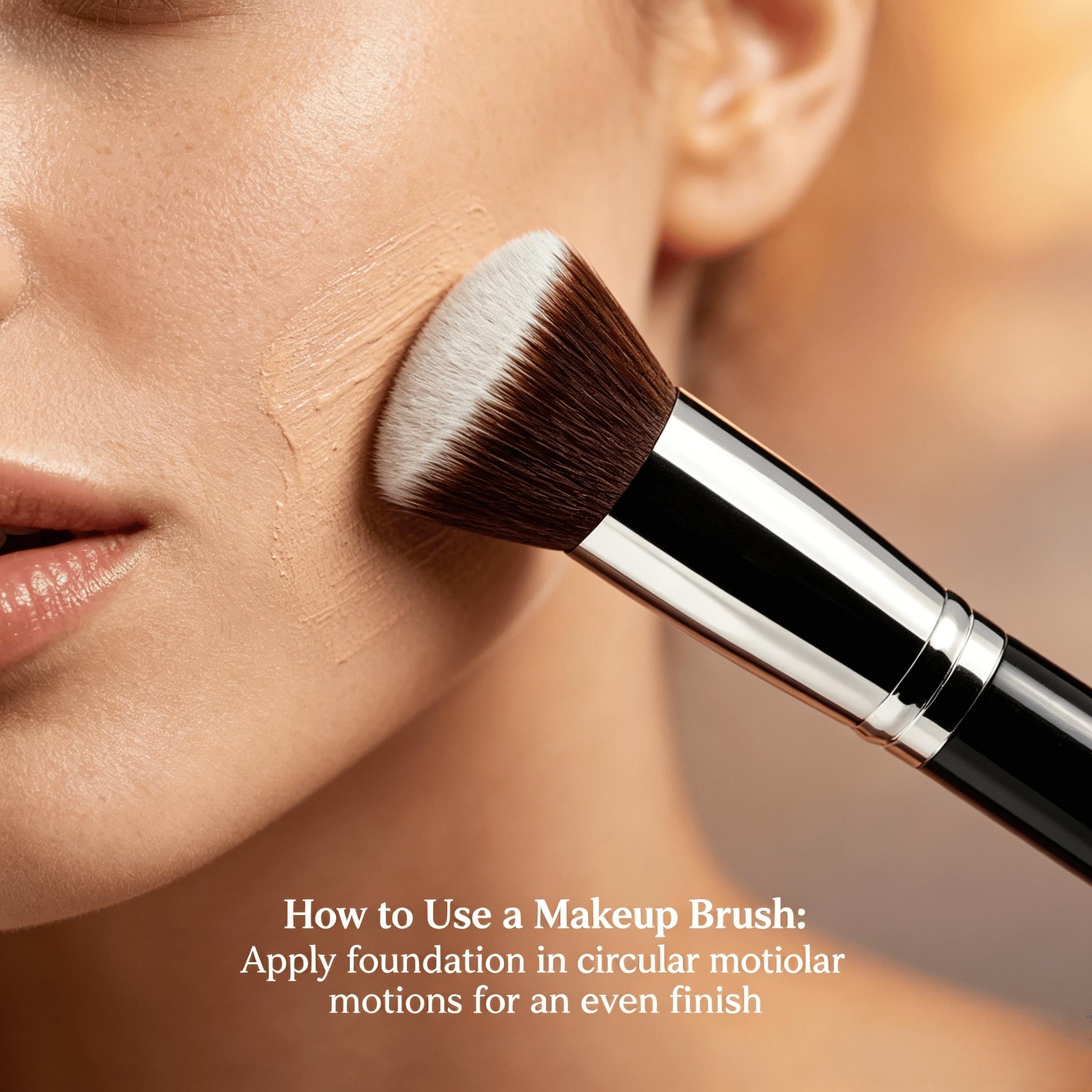Flat Top Foundation Brush, Soft Synthetic Hair, Flawless Face Makeup, Concealer Bb Cream Brush, Perfect for Smooth Application
